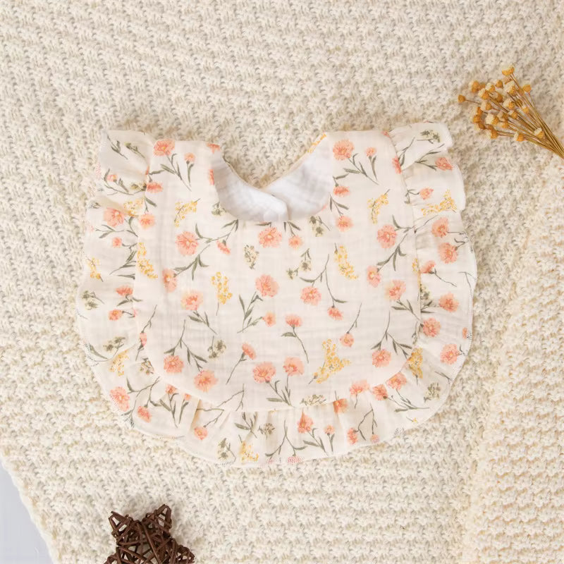 🌸 Blooming Ruffles Baby Bib