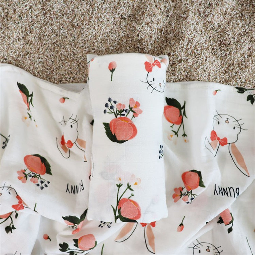 Hello Bunny Muslin Swaddle