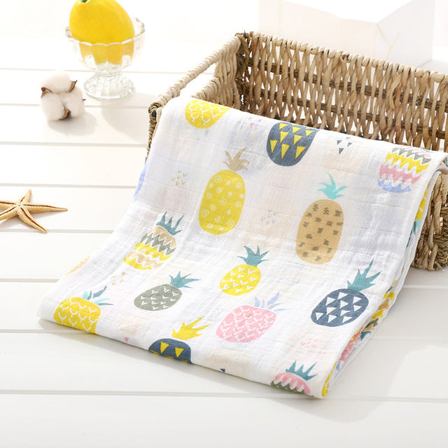 Tropical Pineapple Muslin Swaddle