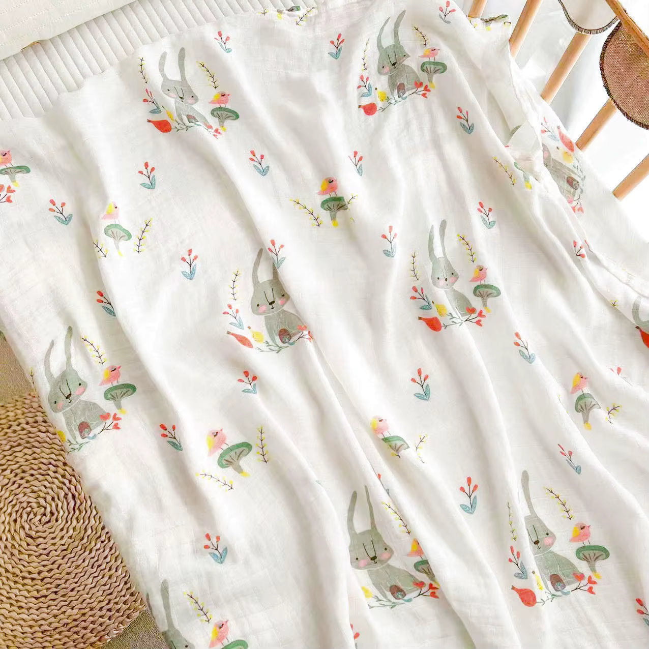 Meadow Bunny Muslin Swaddle