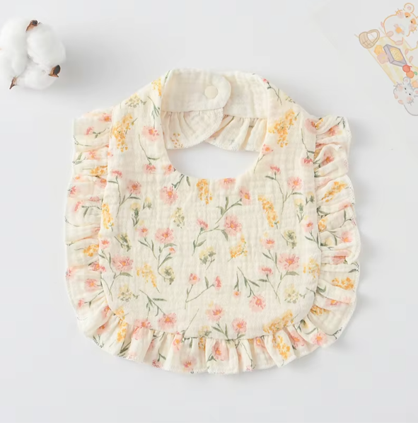 🌸 Blooming Ruffles Baby Bib