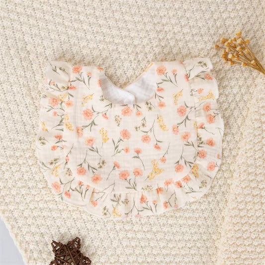 🌸 Blooming Ruffles Baby Bib