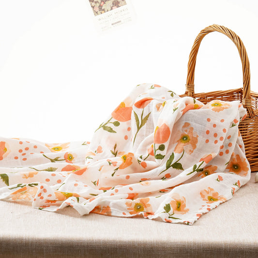 Blush Garden Muslin Swaddle
