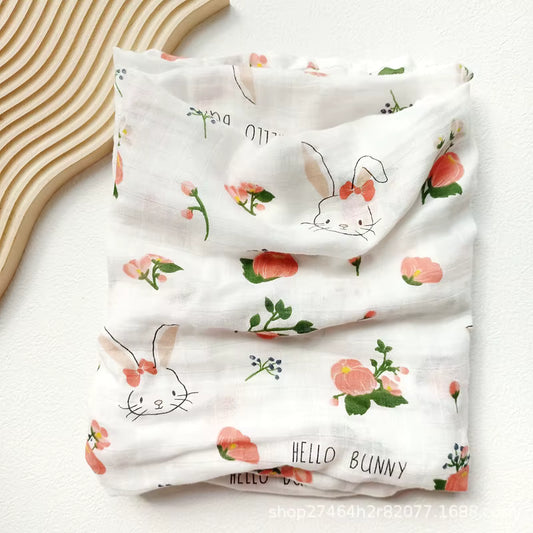 Hello Bunny Muslin Swaddle