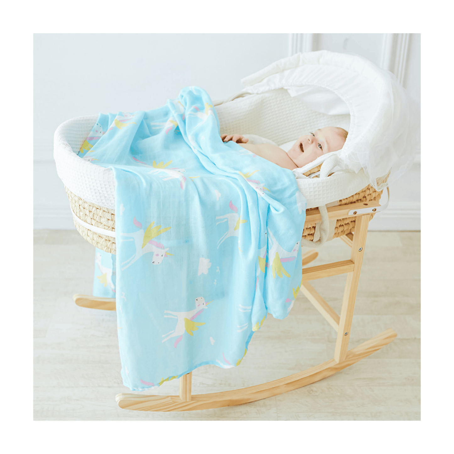 Unicorn Whispers Muslin Swaddle