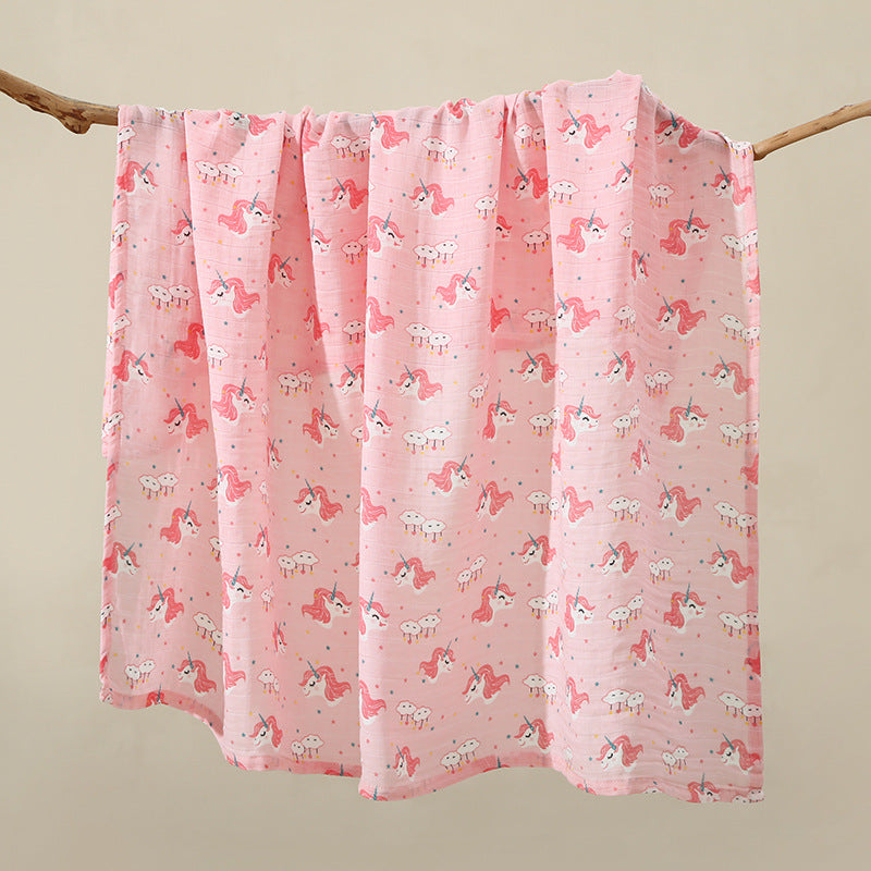 Pink Unicorn Dreams Muslin Swaddle