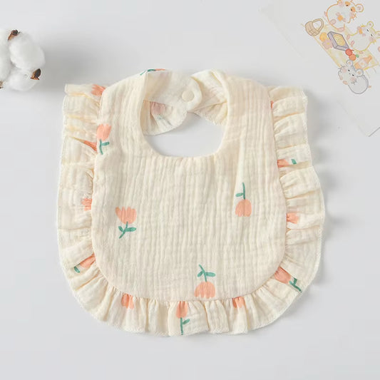 Golden Bloom Ruffle Bib
