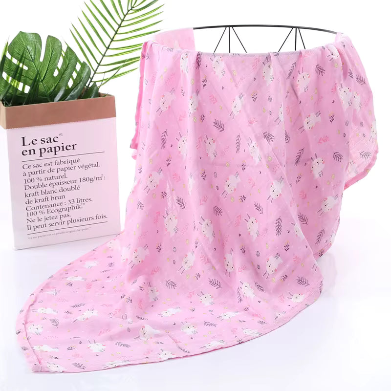 Blush Owlet Muslin Swaddle